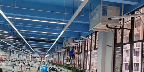 服裝廠生產(chǎn)車間，整體降溫工程項(xiàng)目